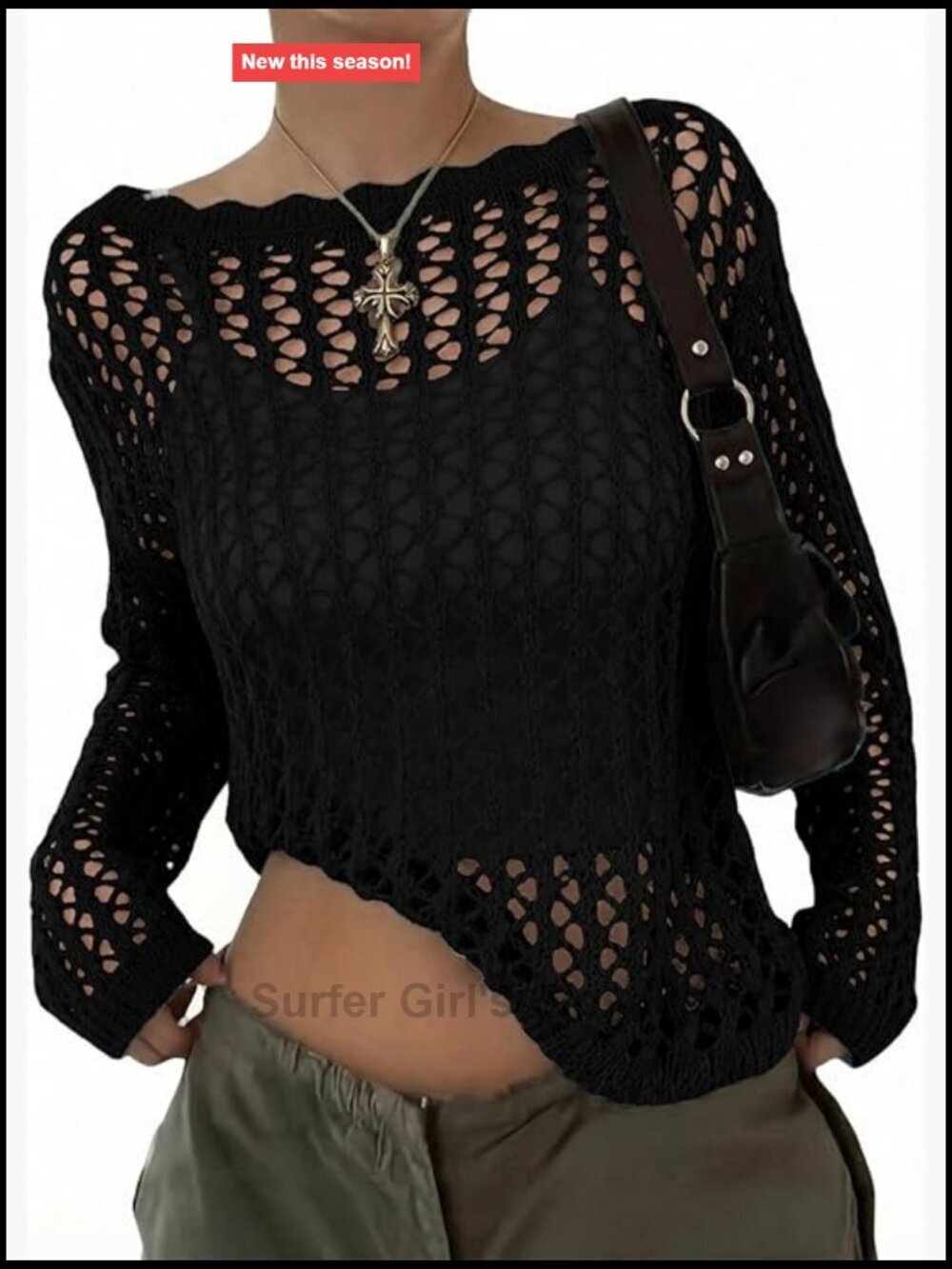 Off The Shoulder Loose Knit Summer Sweater Women Beach Cover-Up